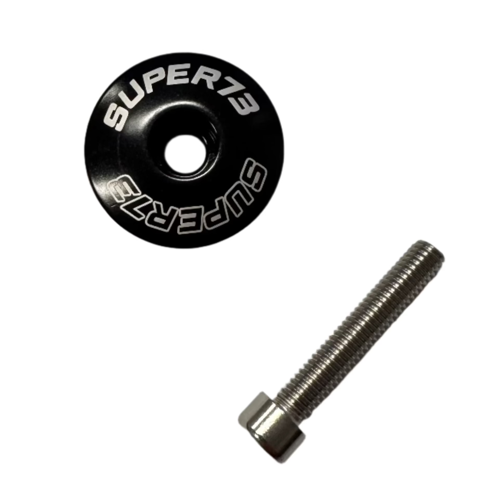 Super73 head set cap with screw.