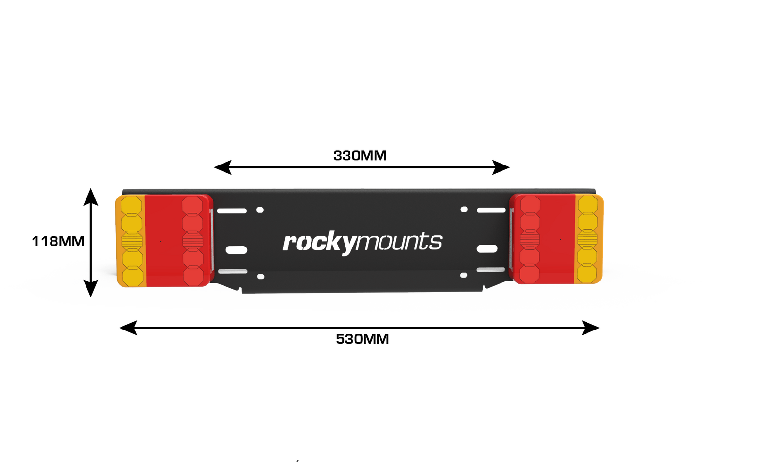 Dimensons of the Rocky Mounts bike rack