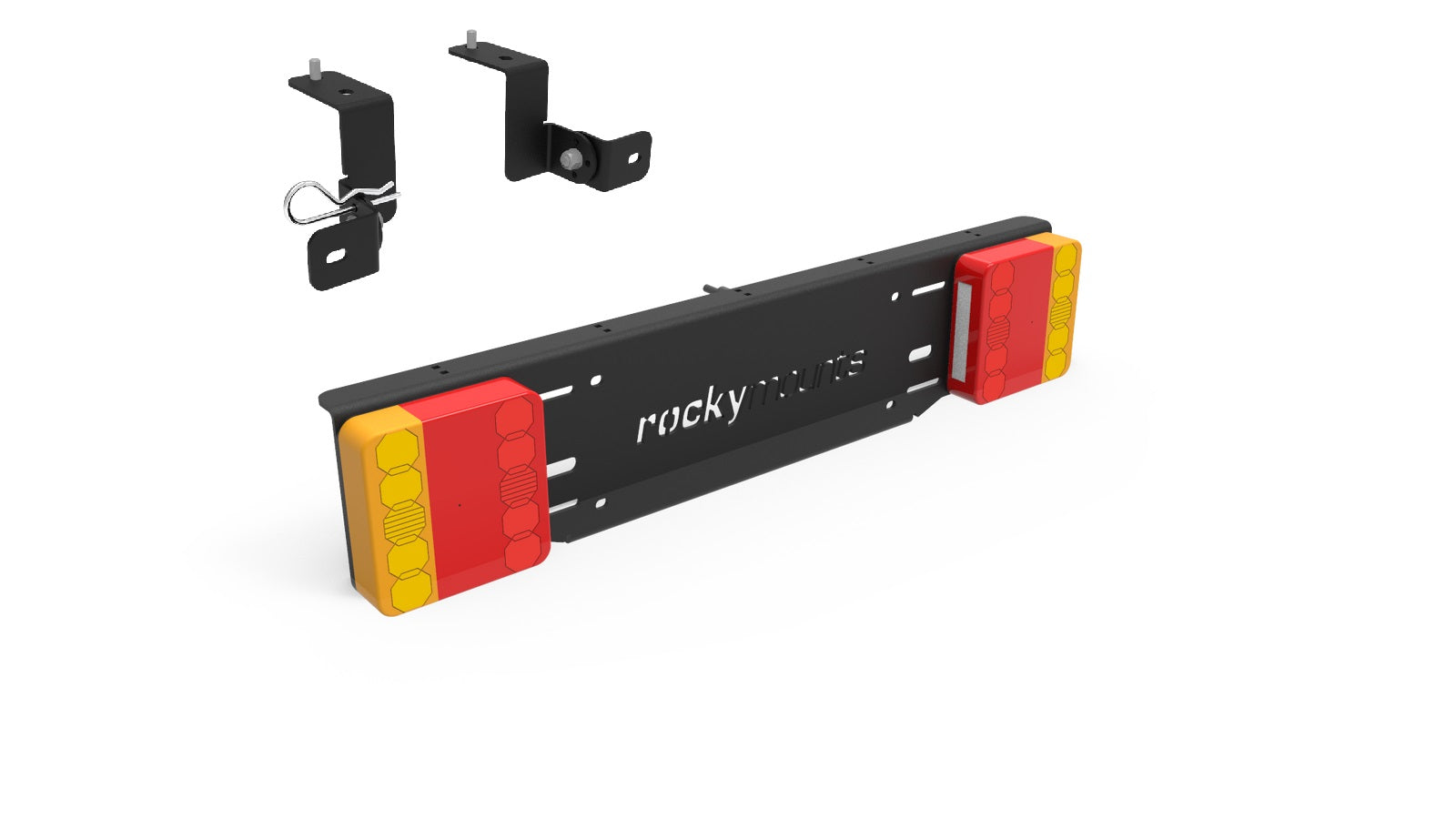 Licence plate holder with mount kit for Rocky Mounts