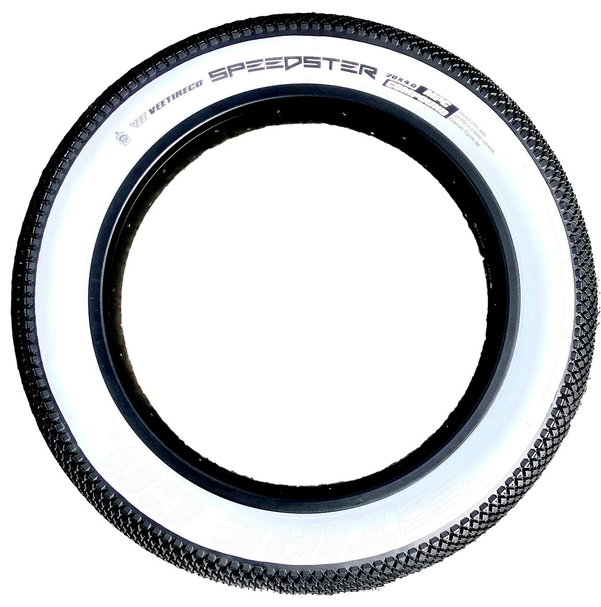 Speedster White Wall Tyre 20x4" (SINGLE)