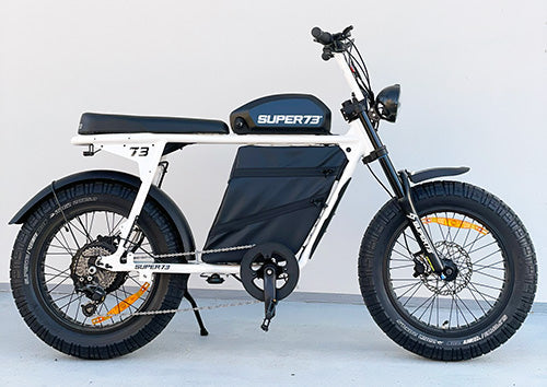 Super73 S2 with a frame bag for a center compartment