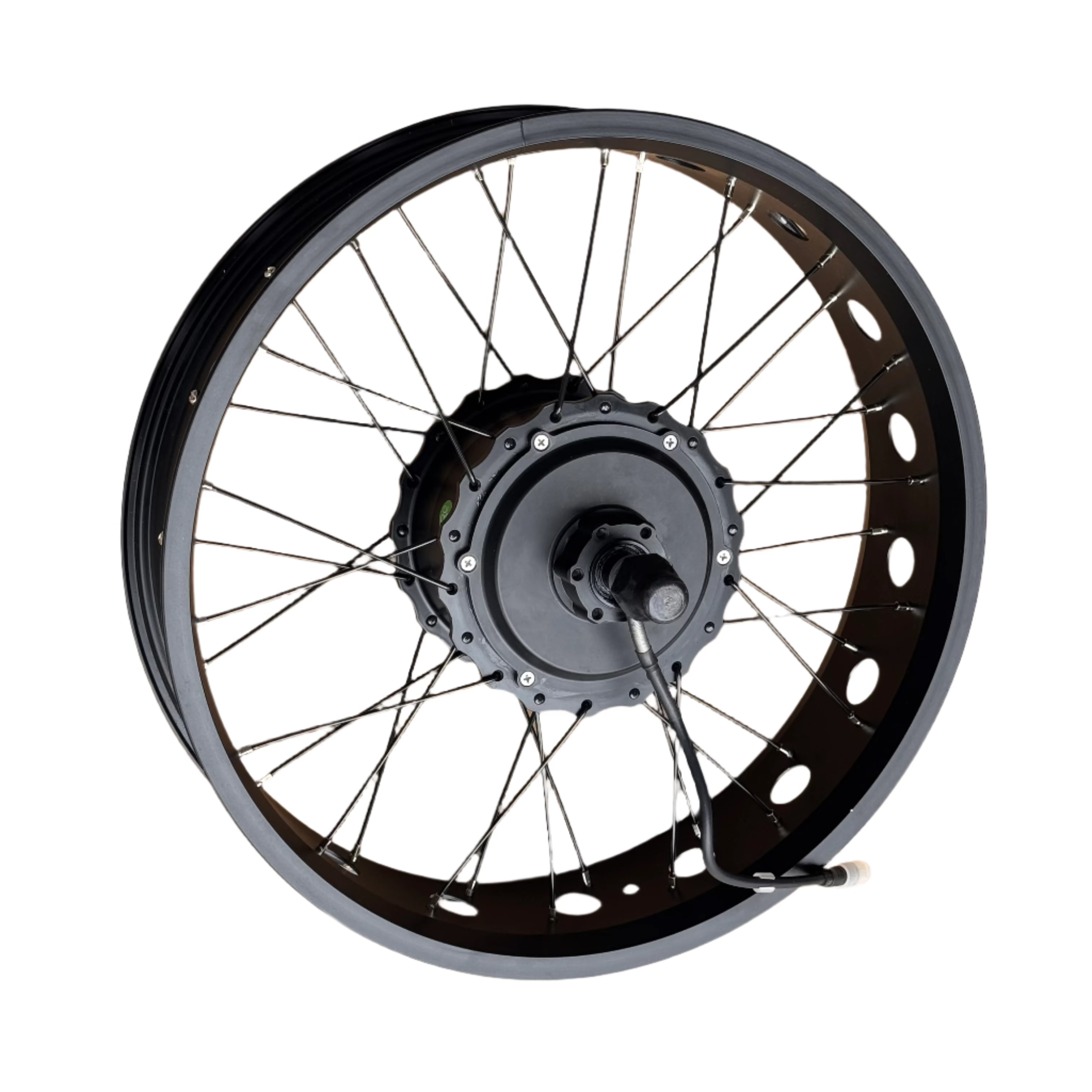 Black Super73 rear hub motor wheel for S1 model bikes.